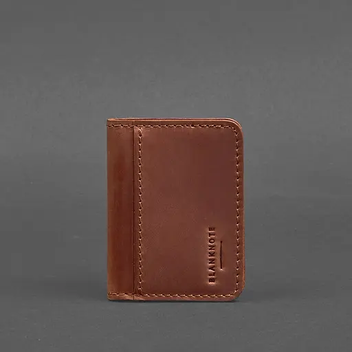 Кожаная обложка для ID-паспорта и водительского заседания 4.0 светло-коричневая Crazy Horse - фото 6