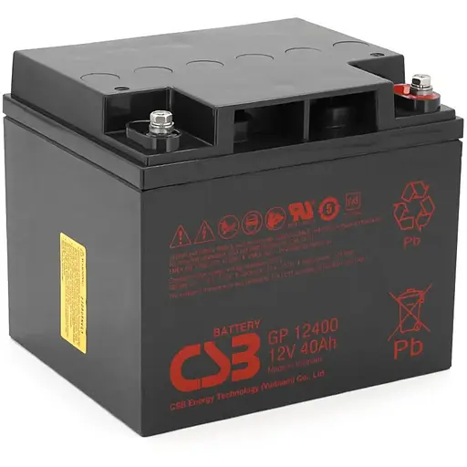 Акумуляторна батарея CSB GP12400, 12V 40Ah (197х166х170мм), Q1
