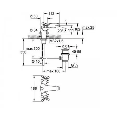 Змішувач для біде Grohe Sinfonia 24003IG0 Хром - фото 2