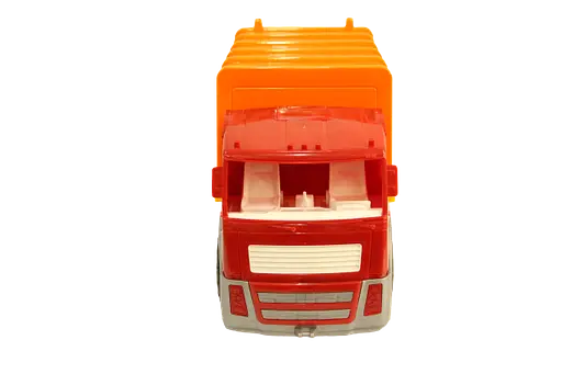 Детская пластиковая машинка для мальчика Магирус Фургон с широкими колесами машинка для песочницы Красная - фото 5