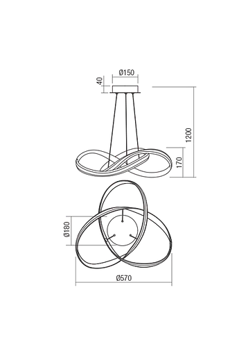 Подвесной светильник Redo NUCEO SU LED 40W D570 4000K SAND WHITE (4.1.2) 01-1876 - фото 2