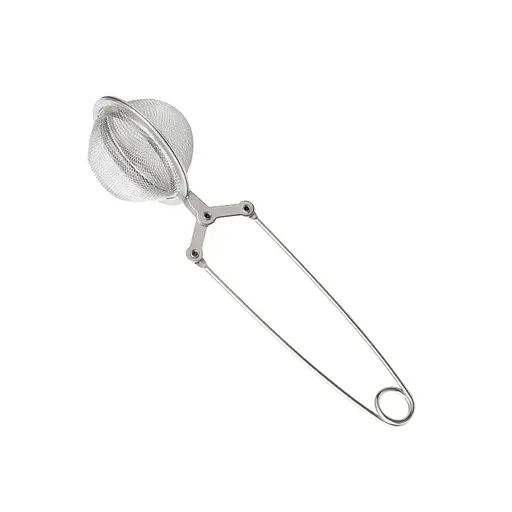 Ситечко щипцы для заваривания чая и кофе из нержавеющей стали (диаметр сита 4.5 см), Kitchen Master Серебристый 85071 - фото 1