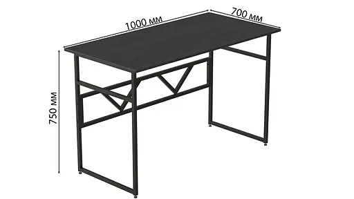 Компьютерный стол Ferrum-decor Райан 75x100x70 черный ДСП Сосна Кембра 16мм (FRD-103705) - фото 3