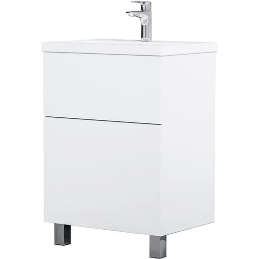 Тумба з умивальником AM.PM Gem підлогова 60 см білий MGA-FSX06022WG-WCC0602WG Білий - фото 1