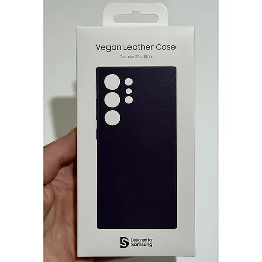 Оригінальний шкіряний чохол Vegan Leather Case для Samsung Galaxy S24 Ultra (6.8") Dark Violet GP-FPS928HCAVW - фото 2