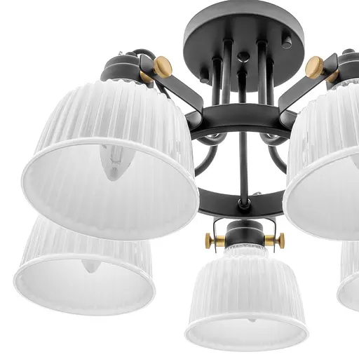 Люстра потолочная Brille классическая E14 40W BK (BR-01463C/5) - фото 5