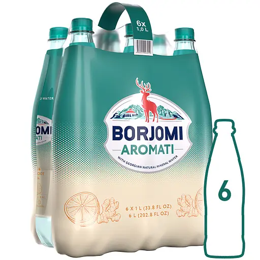 Напиток безалкогольный Borjomi Aromati газированный с ароматом Цитрусовых и Корня имбиря 1 л х 6 шт. (пет) - фото 4