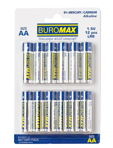 Элемент питания (батарейка) Buromax lr6 (AA) bm. 5900-12