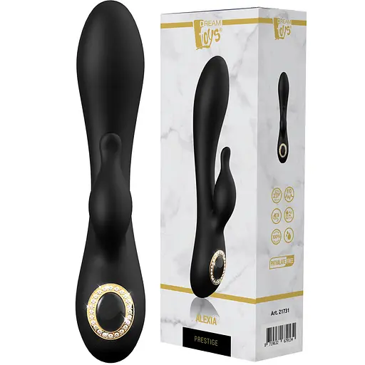 Вибратор-кролик Dreamtoys Prestige Alexia 20 см черный - фото 8