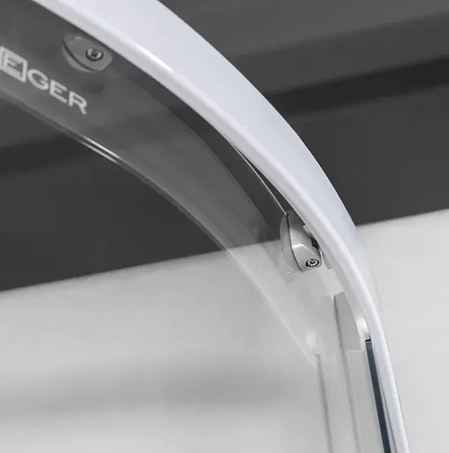 Душевая кабина угловая Eger Tisza 90x90 раздвижная стекло Spagetti мелкий поддон white 599-021-S, интимато, белый - фото 6