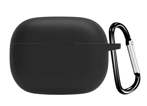 Чохол-накладка DK для Realme Buds T300 Silicone Candy Friendly з карабіном (017219) (black) - фото 2