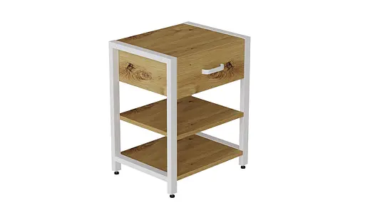 Тумба універсальна Ferrum-decor Вів'єн 1/2 50x41x40 білий ДСП Дуб Артізан 16мм (FRD-104129) - фото 6