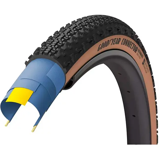 Покрышка GoodYear 700 x 45 45-622 Connector Ultimate Tubeless Complete Folding 120 tpi Black/Tan (1084-TIR-17-59)