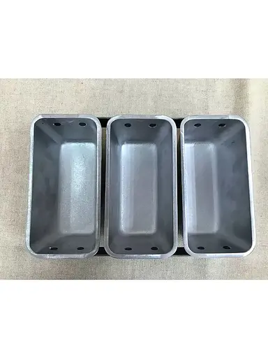 Форма хлібна на 3 секції для випічки маленьких буханців хліба та кексів Л12 алюмінієва, Хлібпром Сірий 81360 - фото 8