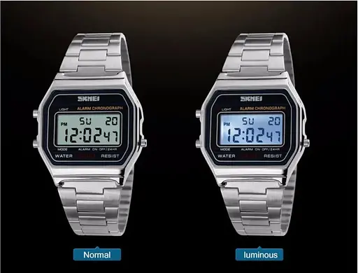 Зовнішній чоловічий годинник Skmei 1123 сріблястий - фото 7