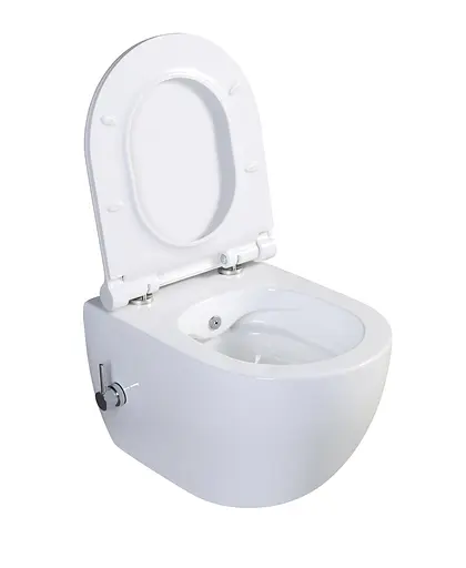 Унитаз-биде подвесной Mixxus Premium Ellipse-1301-R 500x365x350 мм Rimless MP6659, Белый - фото 8