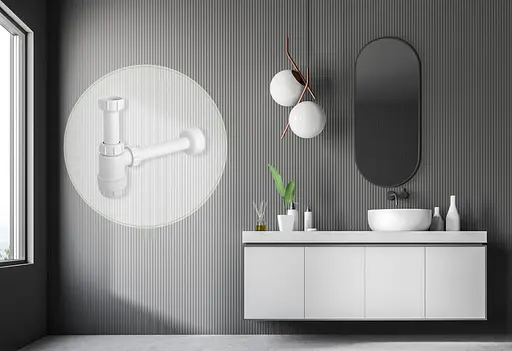 Сифон пластиковий для умивальника Rea Hc2 білий MCA-000006, Білий - фото 2