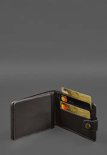 Кожаная обложка-портмоне для удостоверения участника боевых действий (УБД) Темно-коричневая - фото 5