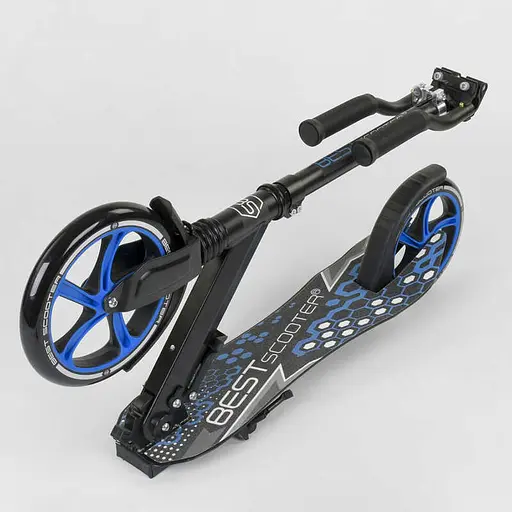 Самокат дитячий Best Scooter 83х15х39 см Чорно-синій 000231563 - фото 6