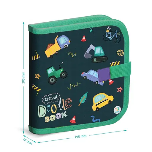 Дорожная книга для рисования "Транспорт" DoDo Toys 301046, 6 цветных маркеров - фото 2