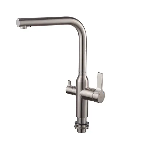 Смеситель для кухни на две воды Koer KI-72020-02 KR4797 Нержавеющая сталь - фото 3