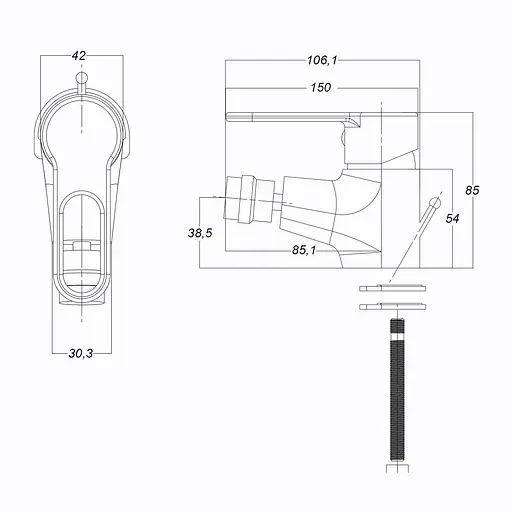 Смеситель для биде Globus Lux Dolly GLD-0106 хромированный для ванной комнаты стильный и удобный в использовании - фото 8