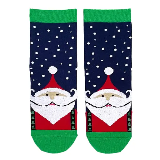 Новорічні шкарпетки з індійської бавовни "Санта" 213102 - фото 1
