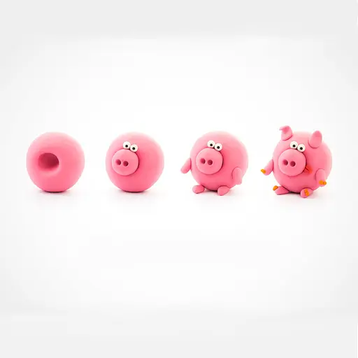 Набор самозатвердевающего пластилина Поросенок Липака 30045-UA01 - фото 3