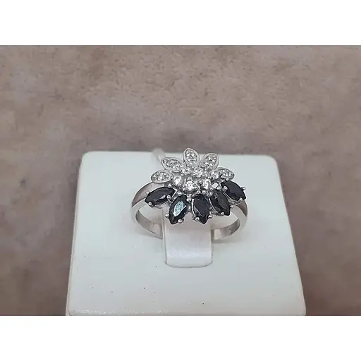 Серебряное кольцо Агни Эдельвейс с фианитами. 1880/9Р-CZ 16,5 - фото 3