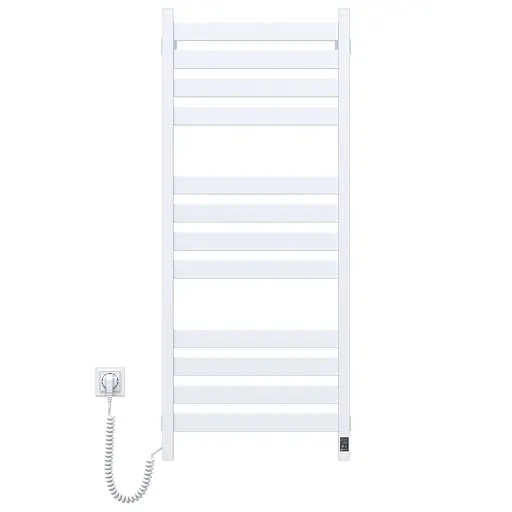 Электрический полотенцесушитель Navin Largo 500x1200 Sensor левостороннее с таймером, белый бархат 12-028153-3680, Белый матовый, Левое, Электронный - фото 2