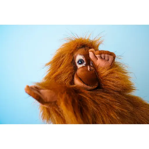 М'яка іграшка на руку Hansa Puppet Малюк орангутанг 25 см (4038) - фото 5