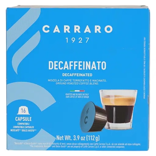 Кофе в капсулах Carraro Dolce Gusto Deecaffeinato, 16 капсул - фото 1