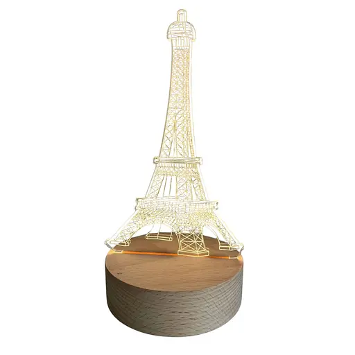 Светильник ночник 3D Эйфелева башня 220в