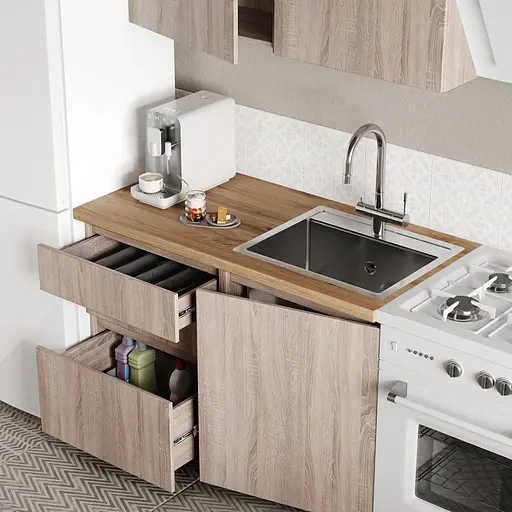 Кухня модульная MebelStar Нео 2 м Дуб сонома (MBS-1808) - фото 3