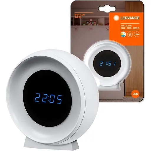 Нічний світильник Ledvance Nightlux Clock White (4058075757721) [152298] - фото 4
