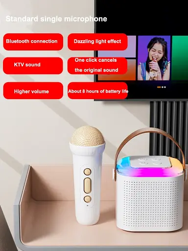 Bluetooth-караоке з 2 бездротовими мікрофонами Citisky 100%Original A1 Pro - фото 4