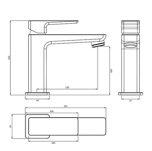 Смеситель для раковины Omnires Parma nickel (PM7410IN) - фото 4