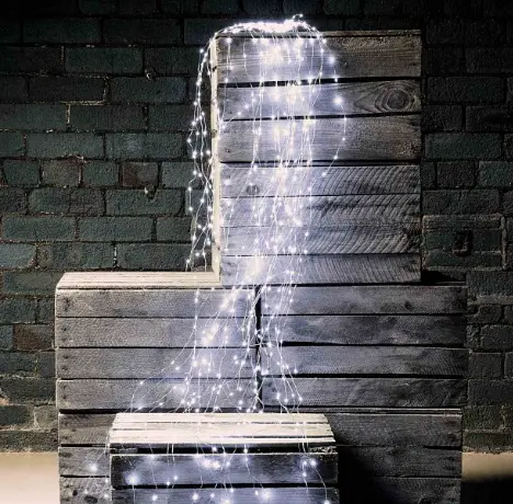 Новогодняя конусная гирлянда 3 м 10 нитей 300 LED лампочек Белый - фото 5