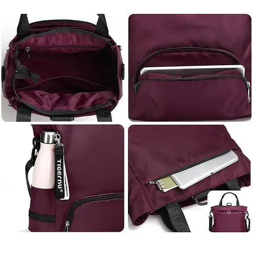 Міський рюкзак-сумка жіноча Tigernu T-S8169 12л для ноутбука 14" Red (17064) - фото 5