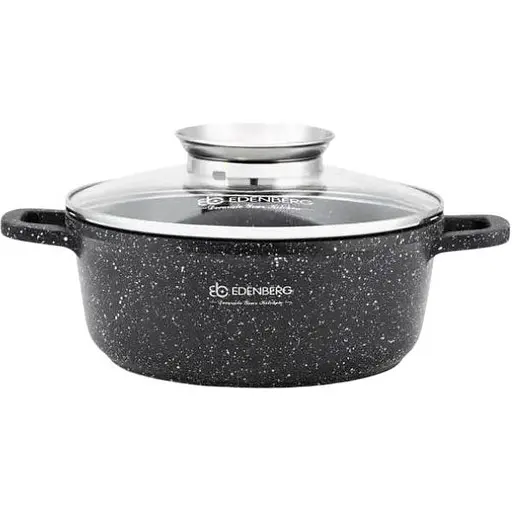 Кастрюля Edenberg EB-8113 с гранитным покрытием и крышкой 4.4 л 24 см - фото 1