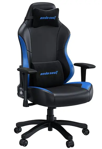Ігрове крісло Anda Seat Luna Color Size L Black/Blue (AD18-48-BS-PV) - фото 1