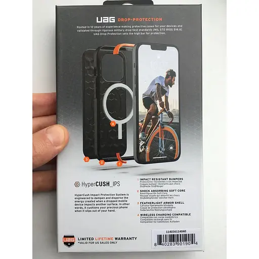 Оригінальний протиударний чохол UAG Civilian для iPhone 14 / iPhone 13 (6.1") Black 114036114040 - фото 9