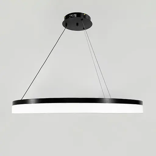 Современная LED люстра в черном каркасе Ø 80 см Ст. M 2702-800 BK | Line F - фото 1