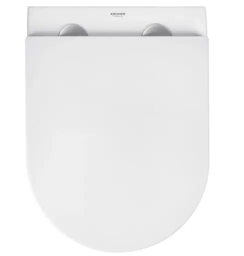 Унитаз подвесной безободковый Kroner Harz WHI493736 RIMLESS с сиденьем Slim Duroplast / Soft-close / Quick relase (KH493736WHIR) (CV029609) - фото 7
