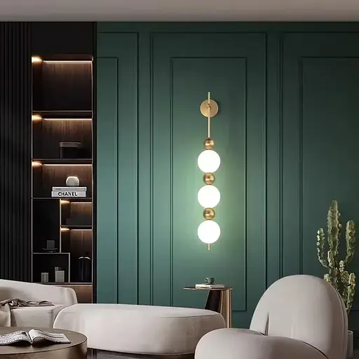 Стильне світлодіодне бра у латунному корпусі 75х12 см Line F Арт. WNO22/3 AB - фото 5