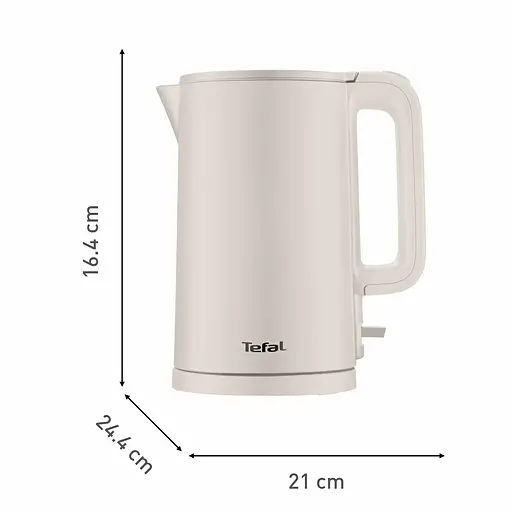 Tefal Электрочайник Thermo Protect, 1.5л, пластик, нержавеющая сталь, бежевый - фото 4