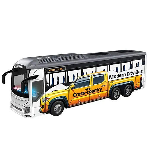 Автобус на радіокеруванні 295-3, 1:24, акумулятор 3.7V, підсвічування, мелодії, білий