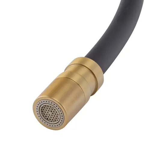 Смеситель для кухни на две воды с гибким изливом Koer KB-72036-12 KR5814, Золотой - фото 6