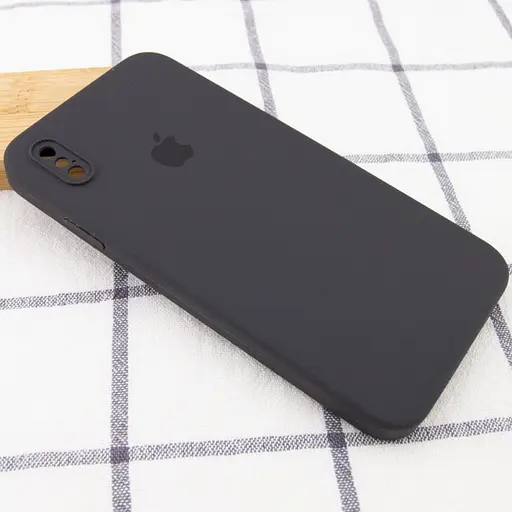 Чехол Silicone Case Square Full Camera Protective AA для Apple iPhone XS Max 6.5 Серый/Dark Gray - фото 2