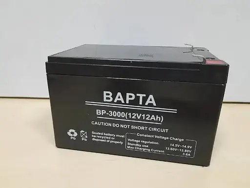 Свинцево-кислотний акумулятор Варта BP-3000 акумуляторна батарея для безперебійника 12В 12.0Ач Чорний - фото 5